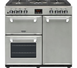 STOVES  Ellingwood 90DFT MET SV 90 cm Dual Fuel Range Cooker - Metallic Silver